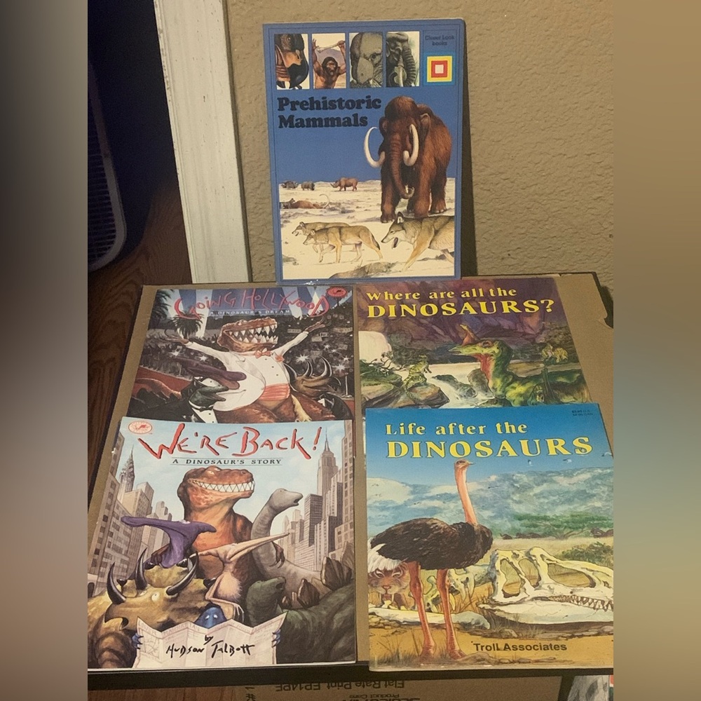 Vintage Dinosaur and Prehistoric Mammals Book Set (5)